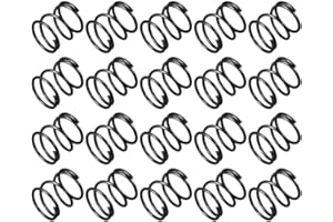 uxcell Compression Spring - 1.2mm Wire Dia, 14mm OD, 15mm Free Length Spring Steel Extension Spring,Black,20Pcs