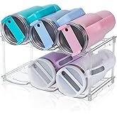 Stackable Water Bottle Organizer for Stanley 40 oz Tumbler, Water Bottle Holder for Cabinet, Pantry Kitchen Organizers and Storage for Stanley Cup Accessories, Tumbler Organizer and Wine Rack, 2Pack