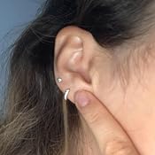 Orecchini in Argento 925 a cerchio con zirconi
