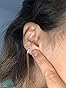 Belons - Orecchini a cerchio a forma di croce, in argento Sterling 925, con zirconi cubici, per donne e ragazze