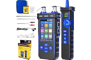 ZHOUCE NF-8508 Network Cable Tester with Optical Power Meter 10mw Visual Fault Locator,POE/NCV/RJ11 RJ45/CAT5 CAT6 Cable Toner Ethernet Tester,Length Measurement,Fiber Find Fault Test Phone Line Tracer