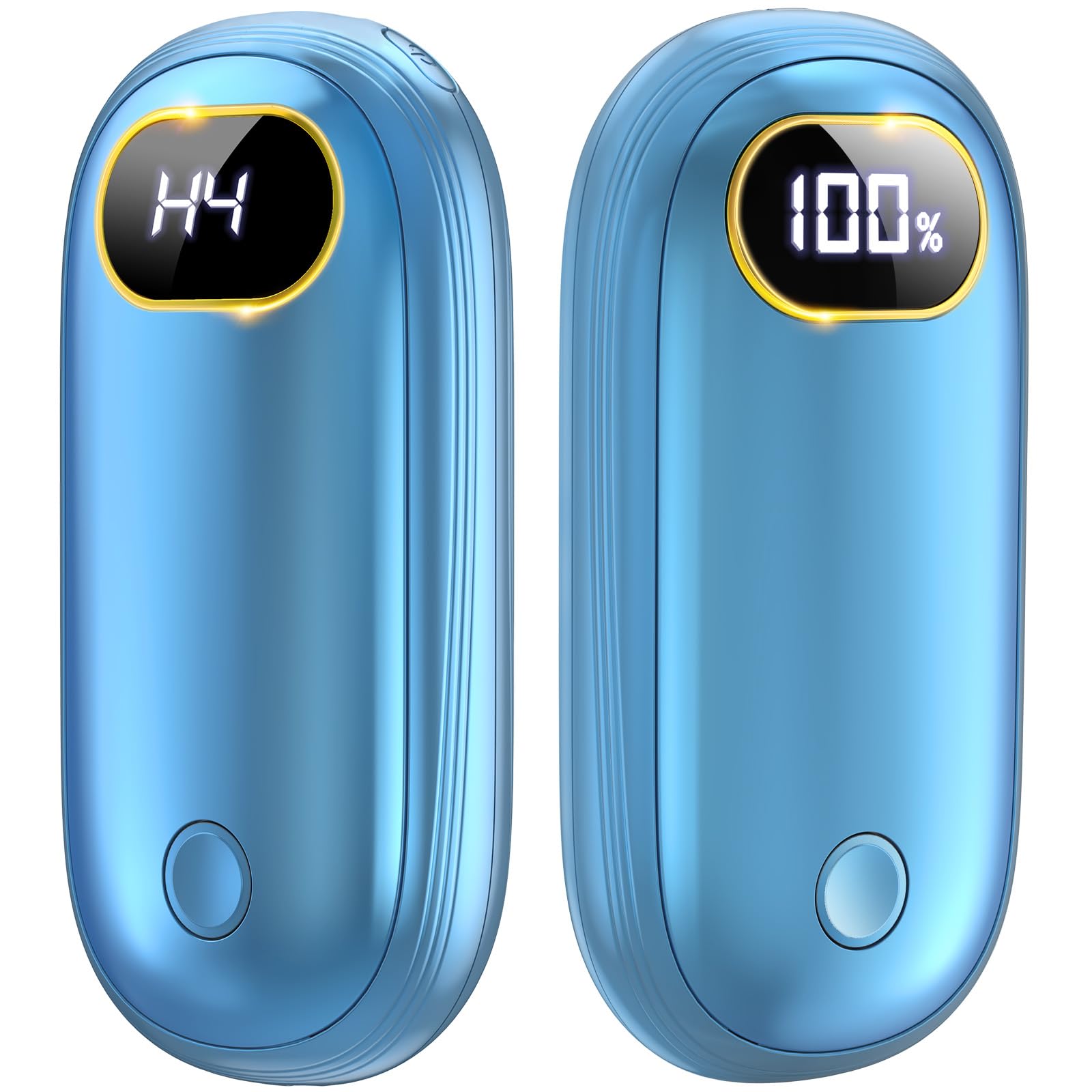 Hand Warmers Rechargeable - Electric Hand Warmers 2 Pack with Dual-Sided Heating for 15Hrs Warmth, LED Display & Flashlight, Hunting Essentials, Gifts for Christmas Man Women Raynauds Golf Image