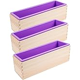 3 Pack 42oz Silicone Soap Molds, Flexible Rectangular Silicone Soap Making Tools Soap Molds Set DIY Handmade Loaf Soap Molds