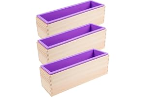 3 Pack 42oz Silicone Soap Molds, Flexible Rectangular Silicone Soap Making Tools Soap Molds Set DIY Handmade Loaf Soap Molds 