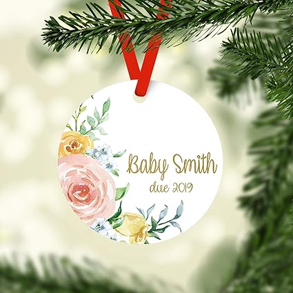 baby on the way christmas ornament