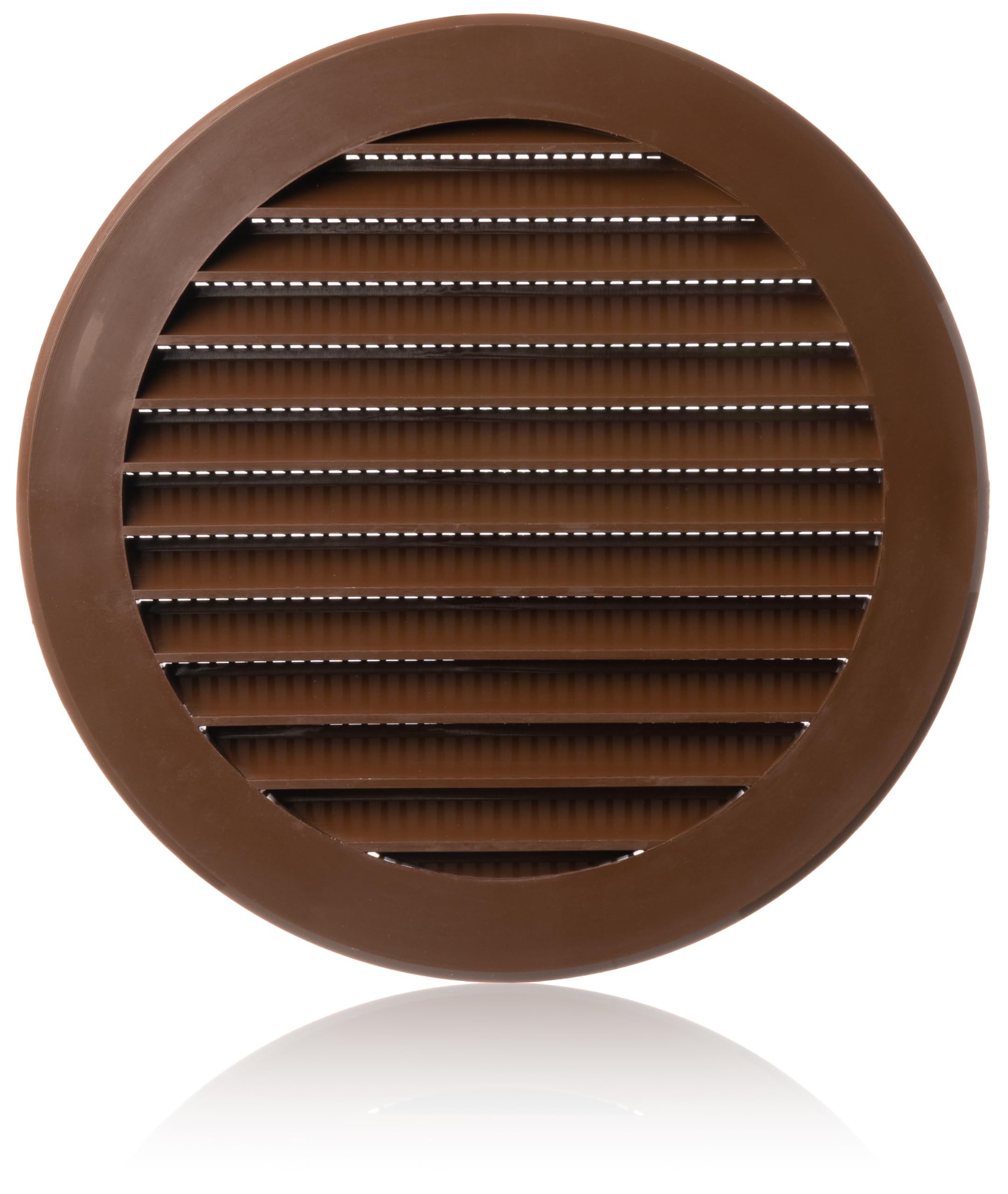 ABOUT VENT Ø 125mm / 5 in Brown Plastic Round Ventilation Grille with Mesh - Air Vent Cover