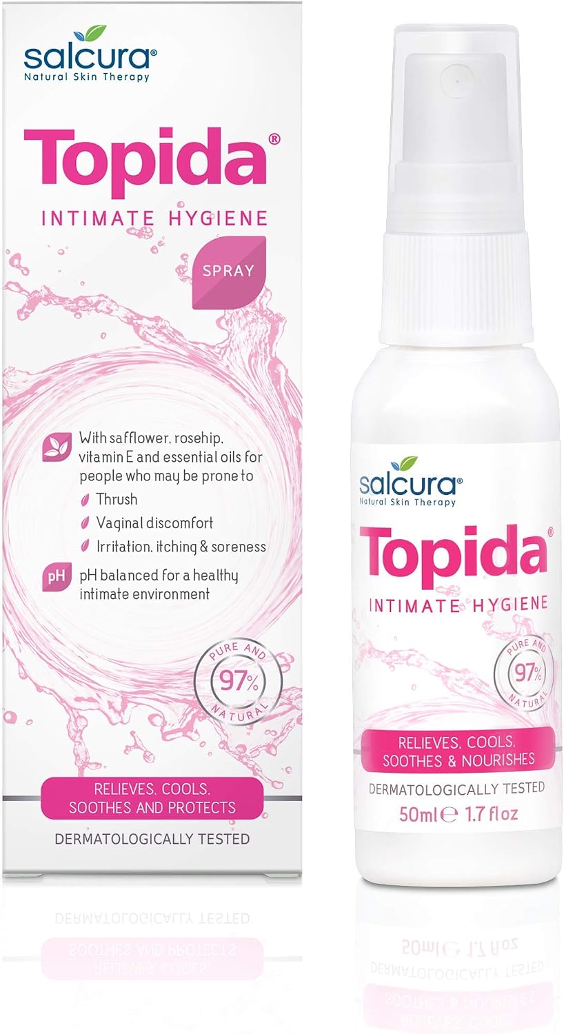 Salcura Natural Skin Therapy, Topida Essential Oil Intimate Hygiene Spray Contains, Safflower, Rosehip - Image 3