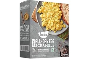 Hodo All-Day Egg Scramble | Egg-less Substitute | Plant-based | Vegan | Fully Cooked Breakfast | Made From Organic Soybeans | Gluten-free | Egg Alternative | Vegetarian | Kosher | 8oz