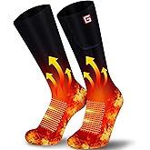 Heated Socks Rechargeable Electric Battery Heating Socks for Men Women with 3 Adjustable Heating Levels for Skiing Riding Hunting