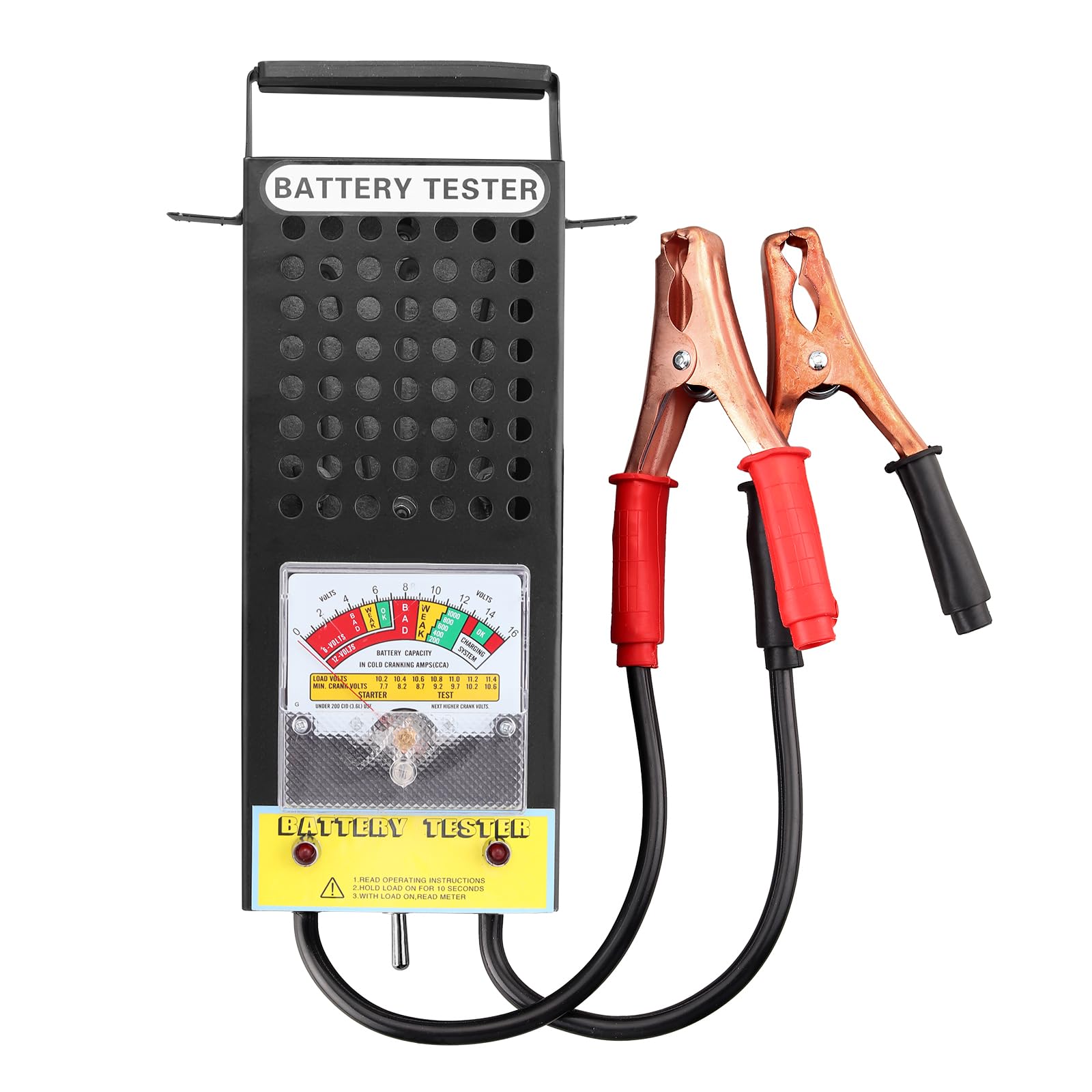 Photo 1 of CRLITSIY CRLITSIY Battery Load Tester, 6V 8V 12V Alternator Load Tester Automotive Car Battery Testerr and Voltmeter Tester with Alligator Clips for Cars,Golf,Motorcycles