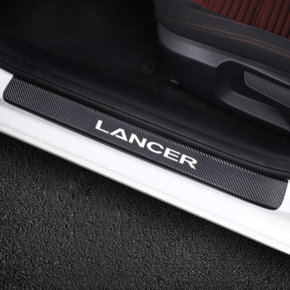 Dmwfaker 4PCS Car Door Sill Plate Stickers Threshold Protector Decals Car Tuning Accessories,For Mitsubishi Lancer GT CAR