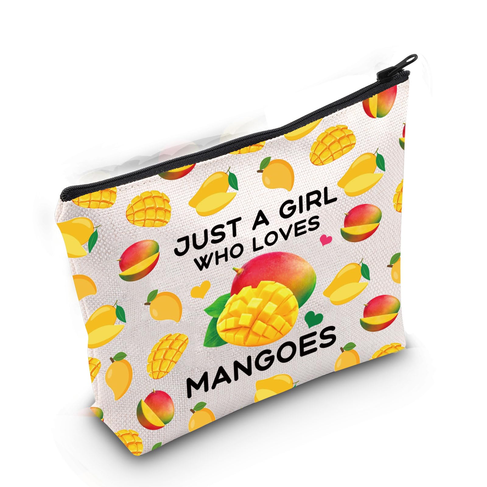 Just a Girl Who Loves Mangoes Mango Makeup Bag Mango Lovers Mango Girl Makeup Bag Funny Mango Lover Gifts (Loves Mangoes 3uk)