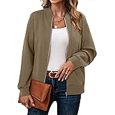 KISSMODA Womens Zip Up Jackets Sweatshirts Long Sleeve Casual Coat Outwear With Pockets