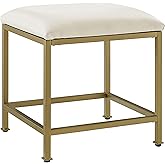 Crosley Furniture Aimee Makeup Vanity Chair with Upholstered Seat, Gold