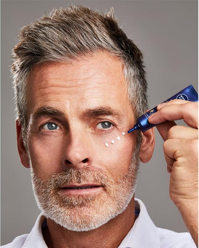 Hyaluron Contorno de Ojos Antiedad con Ácido Hialurónico (1 x 15 ml), crema antiarrugas que reafirma la piel, crema de hombre para una piel de aspecto más joven