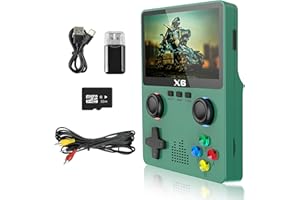 ugtenversi Handheld Retro Game Console with 32G TF Card ,Preloaded 10,000+ Games, Retro Gaming Console Supported 11 Emulators 3.5-inch IPS OCA Full Lamination Colour Screen (Green)