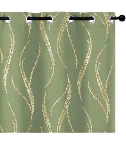 Amazon.com: always4u Sage Green Soft Velvet Curtains 95 Inch