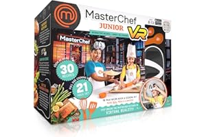 Abacus Brands VR MasterChef Junior - Virtual Reality Kids Cookbook and Interactive STEM Learning Activity Set (Full Version - Includes Goggles) - for Ages 8 and Up - Spanish Language Version