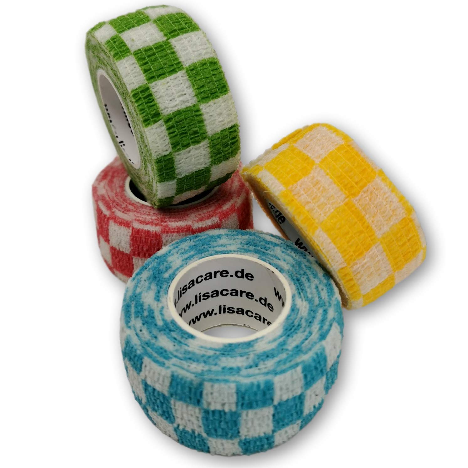 Lisa Care Finger Dirt Grease and Dirt-Repellent – – Elastic Waterproof Plaster – Selection of Colours – 4 Rolls 2.5 cm x 4.5 m