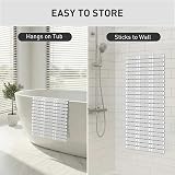 XIYUNTE Large Shower Mat 90x40cm Non Slip Anti Mould Eco Rubber Grey view 8