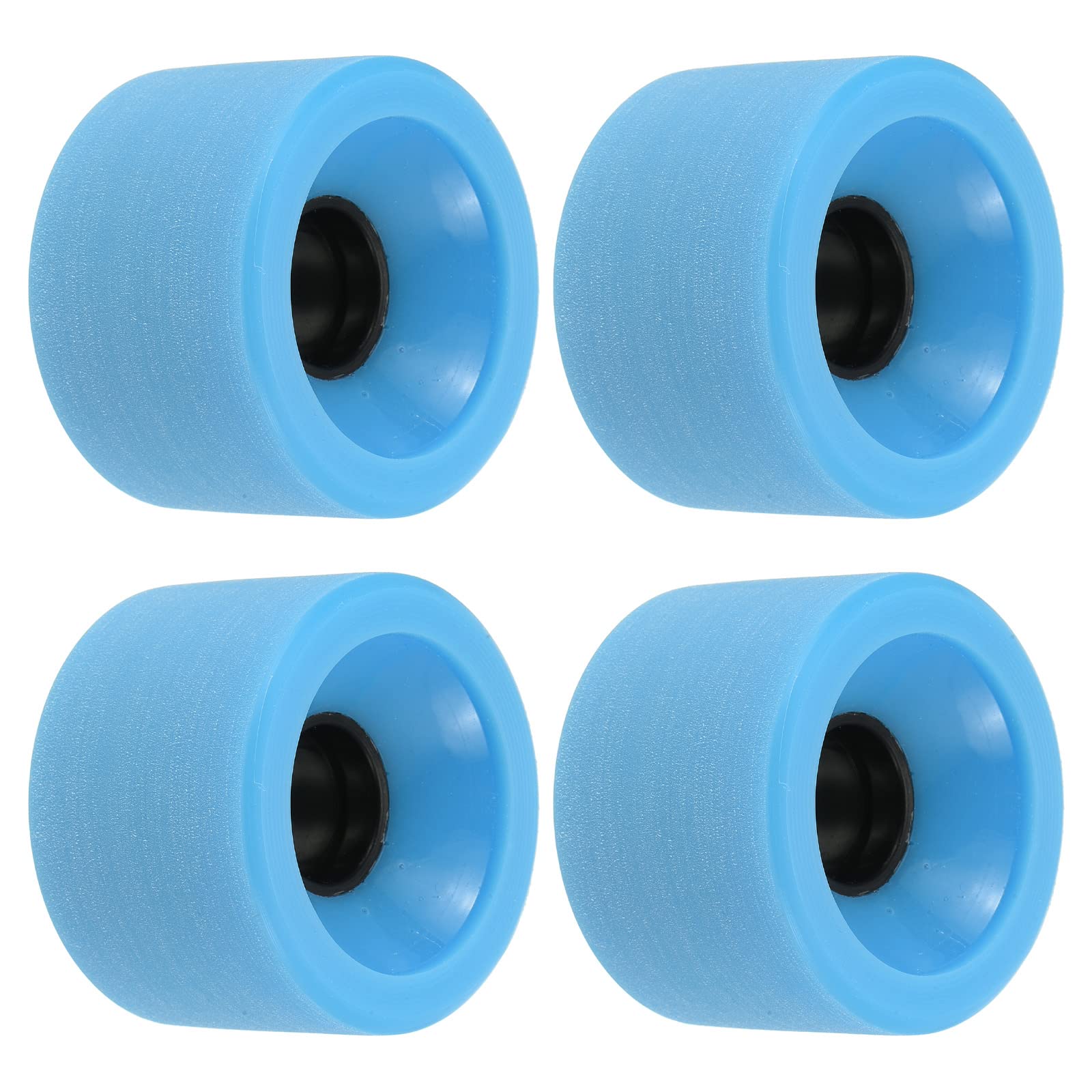 PATIKIL 65mm 78A Longboard Wheels Soft, 4 Pack Cruiser Wheels Street Wheels for Skateboards Skateboard Wheel PU Frosted, Blue