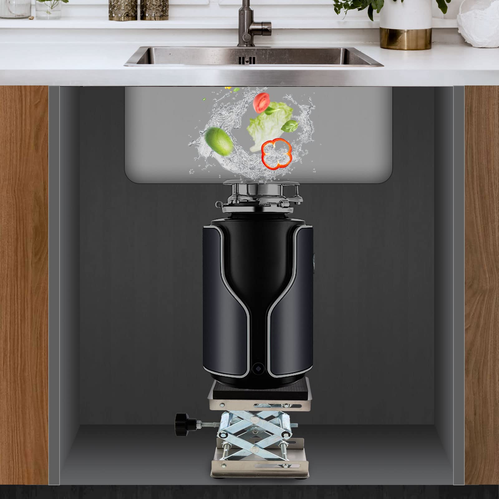 Garbage Disposer Bracket Garbage Disposer Noise Reduction Shock Absorber Bracket Lower Sink Bracket (Stainless Steel 4IN)