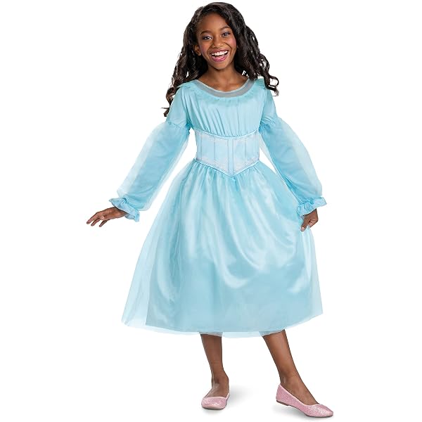 Ariel Blue Live Action Dress, Official Disney The Little Mermaid Live Action Costume, Child Size Extra Small (3T-4T) : Clothing, Shoes & Jewelry