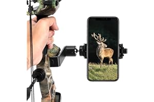 KEAUP Universal Bow Phone Mount 360° Cell Phone Holder for Archery Phone Mount for Compound Bow Hunting Photos and Video Moment Recorder