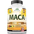 Organic Maca Root Black, Red, Yellow 1900 MG per Serving - 150 Vegan Capsules Peruvian Maca Root Gelatinized 100% Pure Non-GM