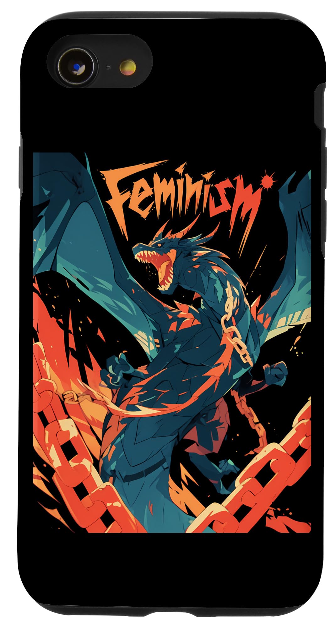 iPhone SE (2020) / 7 / 8 DRAGON Feminism Dragon Feminist Vintage Case