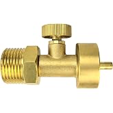 S&Uuml;A - Oxygen Adaptor with Valve - CGA-601 (1.4 Oz Tank/Canister) to CGA-540 (Oxygen Regulator)