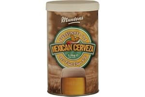 Muntons Beer Making Kit - Mexican Cerveza Premium Range Kit - Includes Beer Making Ingredients - Home Brewing Kit Makes 66 Bottles of Beer (23 Liters Total)