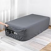 Lewondr Extra Deep Pocket Twin Sheet for Air Mattress, Twin Sheets Deep Pocket Bed Sheet with All-Round Rubber Band, Fit with