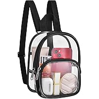 Amazon.com | ZJIE Clear Mini Backpack 12x12x6 Stadium Approved Clear  Backpacks Transparent Backpack for Stadium, Sporting Event, Music Festival  and Concerts (Black) | Casual Daypacks