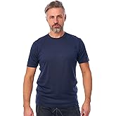 Merino Wool T-Shirt Mens - Short Sleeve Merino Wool Shirts for Men Sport Lightweight Thermal Base Layer Hiking Tshirt