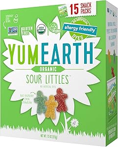 YumEarth Easter Organic Sour Littles Chewy Candy - Allergy Friendly, No Artificial Dyes, Non GMO, Gluten Free, Vegan Candy Sn