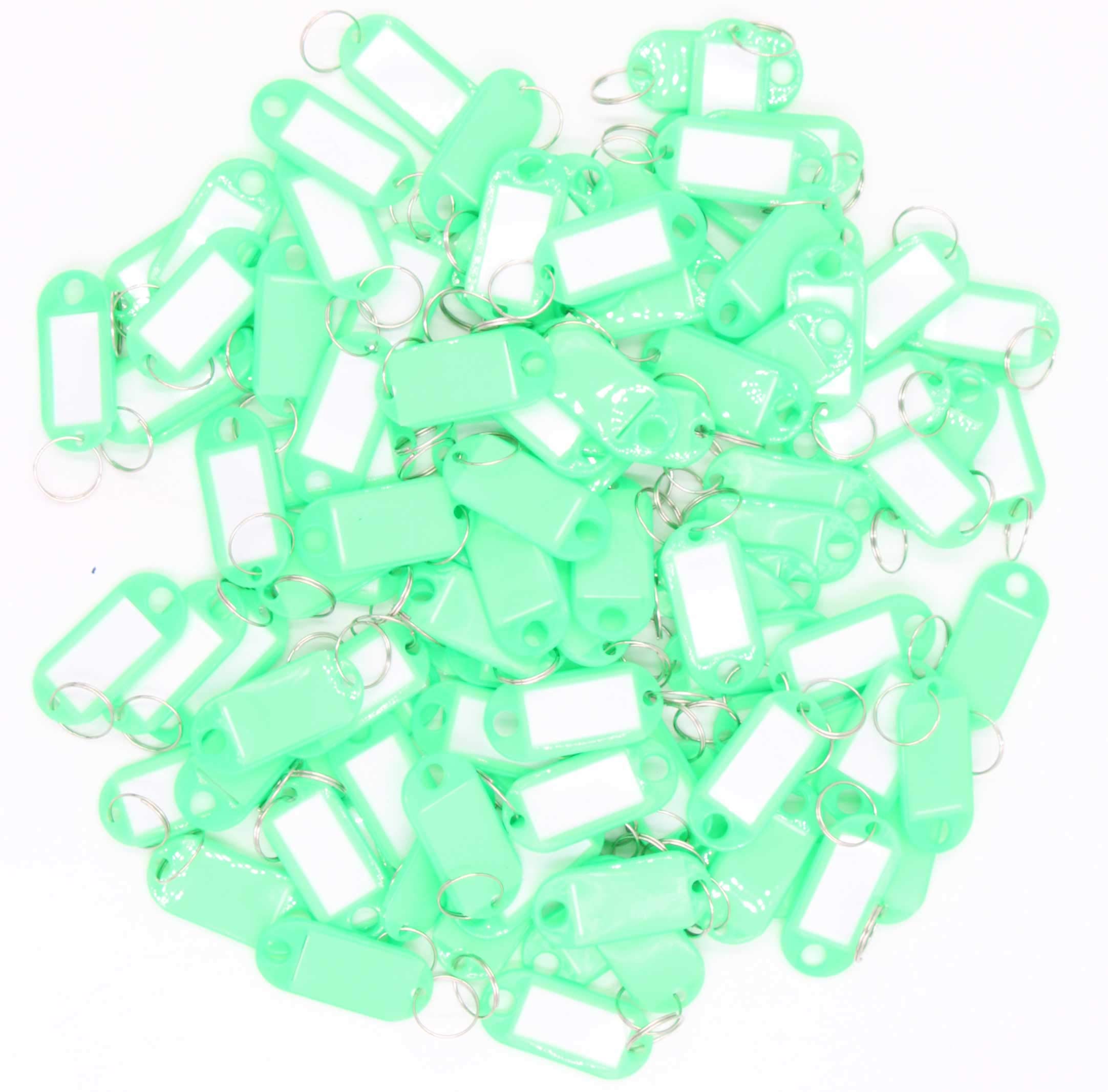 Buy Hotel Key Labels Organizer LeBeila 100 Plastic Key Tags with Label Window, Metal Split