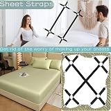 Tanxan Adjustable Bed Sheet Clips, Heavy Duty 2 Pcs Set, Secure Fit view 6