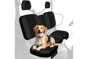 StarknightMT UTV Defender Seat Cover - Waterproof Dustproof Seat Covers Compatible with Can Am Defender DPS MAX 6X6 PRO 2016-2025 Split Bench Seat Covers Defender Accessories Black