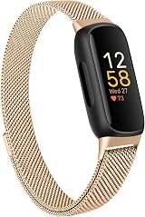 Vancle Strap for Fitbit Inspire 3 Rose Gold Stainless Steel Mesh Band view 1
