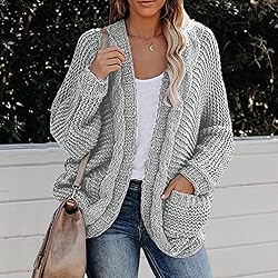 ADJHDFH Cardigan For Women Short Sleeve Chunky