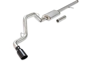 Flowmaster 717857 FlowFX Cat-Back Exhaust Kit 3 Inch 409 Stainless Steel 4.5 Inch Black Ceramic Stainless Steel Tips Compatible with 2014-2019 Classic Body Chevy Silverado GMC Sierra 1500 4.3L 5.3L