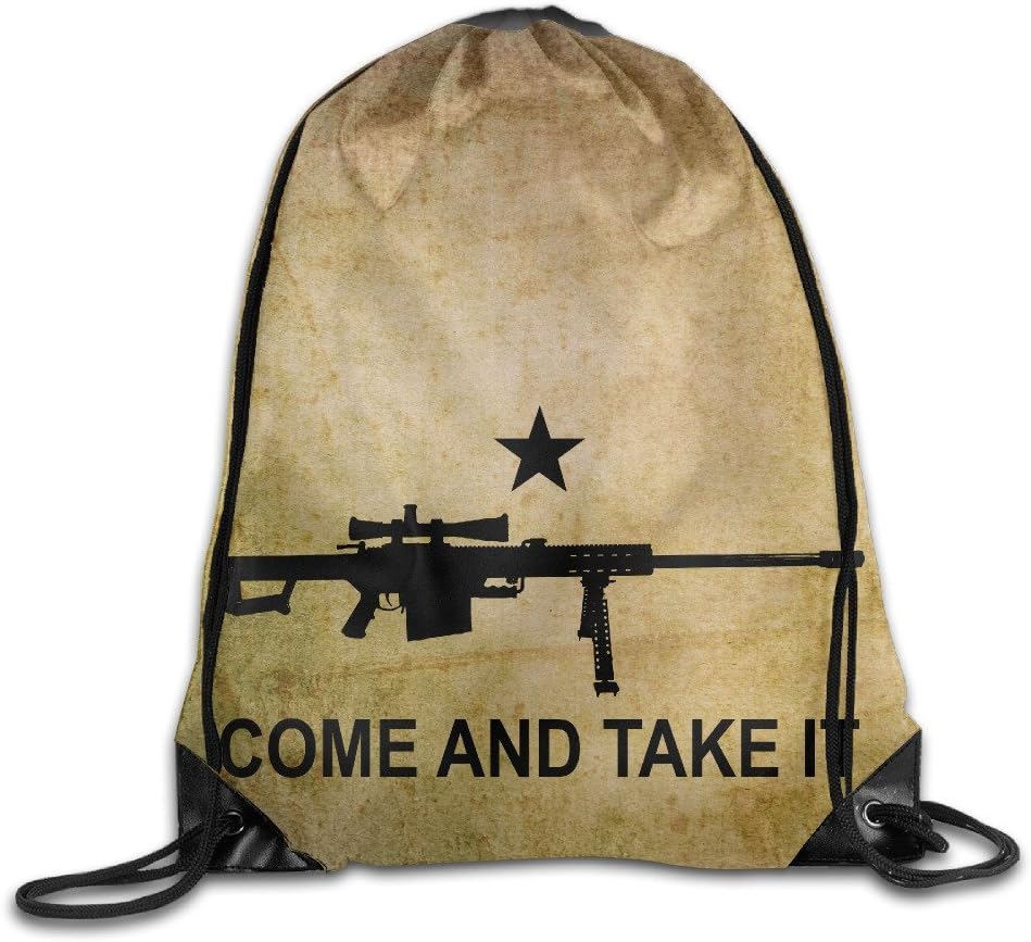 YCTBBAGS Barrett M82A1 Come and Take It Drawstring Backpack Bag Gym Sack