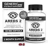 GENERIC4ME AREDS 2 SoftGels, 500 mg Vitamin C, 400 IU Vitamin E, 10 mg Lutein, 2 mg Zeaxanthin, 80 mg Zinc, 2 mg Copper - Supports Eye Health - Easy to Swallow 120 Mini SoftGels (Two Month Supply)
