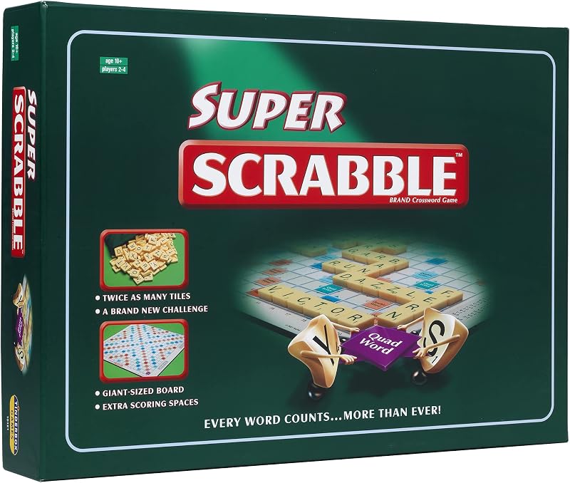 Ideal Super Scrabble: Giant Board, 200 Tiles, 2-4 Players