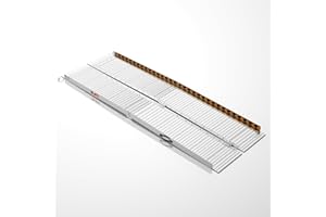 FACHNUO TOOL FACHNUO Portable Wheelchair Ramp 7FT, Non-Skid Aluminum Folding Threshold Ramp, Handicap Ramps for Wheelchairs for Home Steps/Doorways/Stairs/Curbs/, Scooter Ramp for Car, 800lbs Weight Capacity