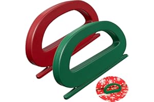 SUNQEBO Dual-Ended Wrapping Paper Cutter 2-Pack, Sliding Gift Wrap Cutter for Wrapping, Effortless Gift Wrap Cutters Slider for Christmas, Birthdays, Holidays, Red & Green