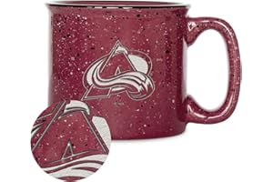 Rico Industries NHL Hockey Speckle 12oz Laser Engraved Campfire Mug