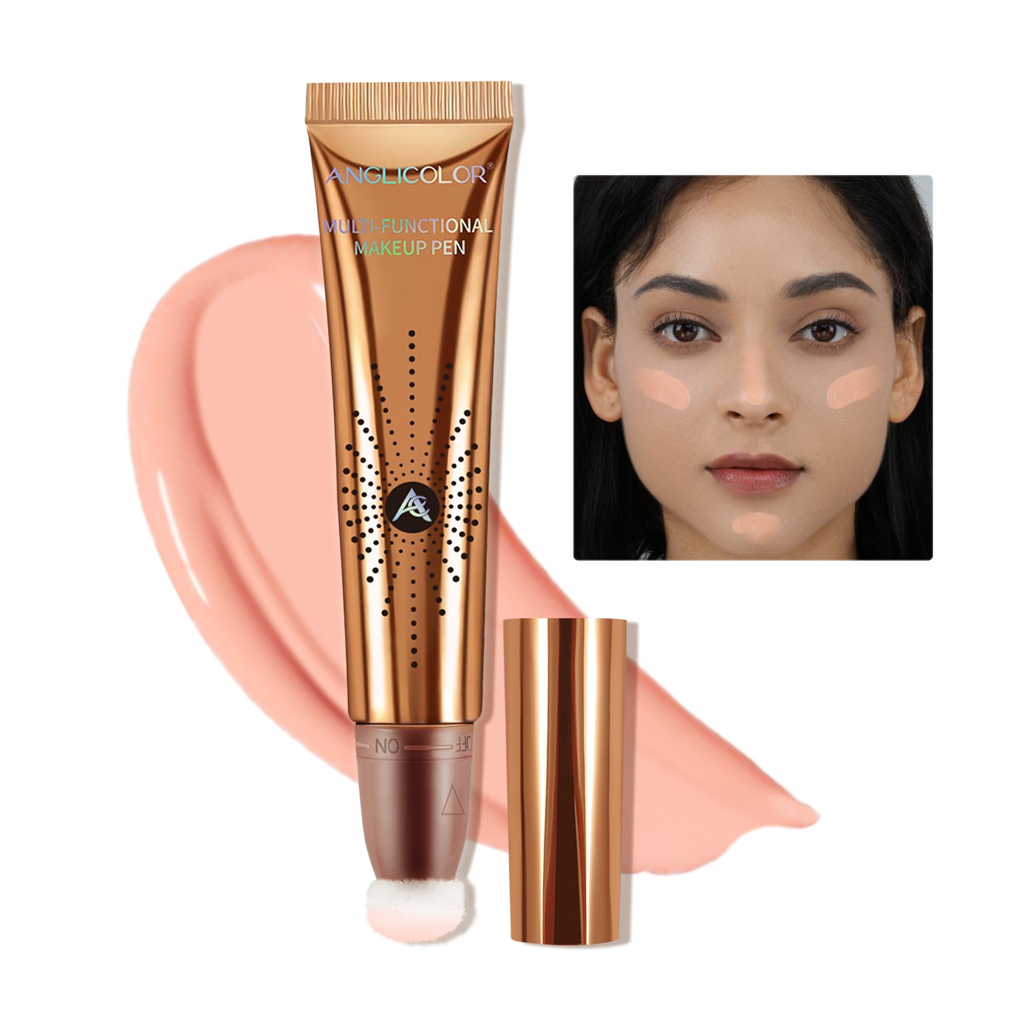 Anglicolor Liquid Blush Natural-Looking,Cream Formula - Long-Lasting, Waterproof, Highly Pigmented, Easy to Blend & Apply,Vegan & Cruelty-Free (05#PINK POP, 12ml) — image 1