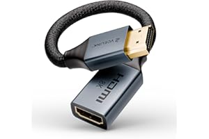 VCELINK 8K Short HDMI Extender Cable 0.6 FT Ideal for Tight Spaces, HDMI Extension Male to Female Adapter, Compatible with Roku TV Stick, HDTV, Game Console, Laptop (1 Pack, 0.6FT)